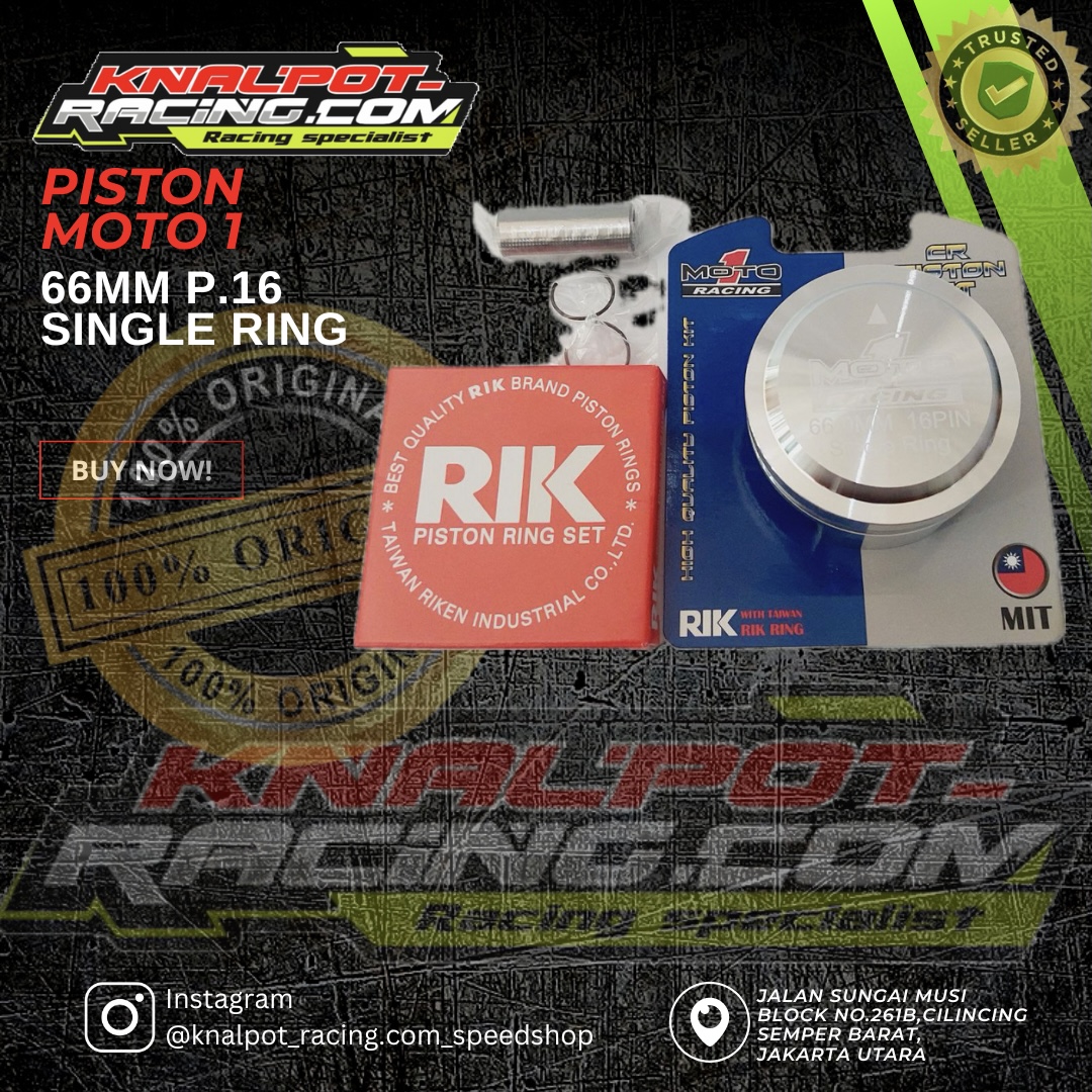 PISTON MOTO1 66 P.16 SINGLE RING 